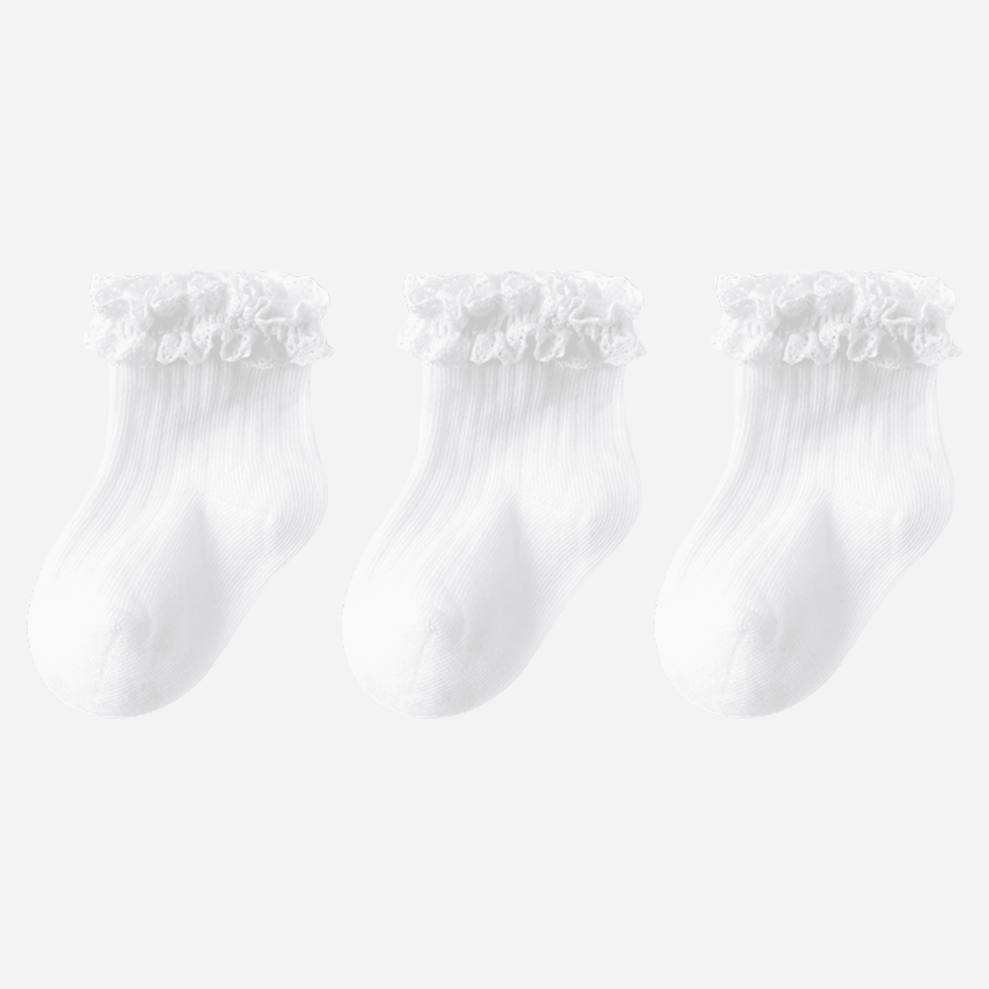 Babies Petal Cuff Ankle Socks-3 pack - Weavasocks