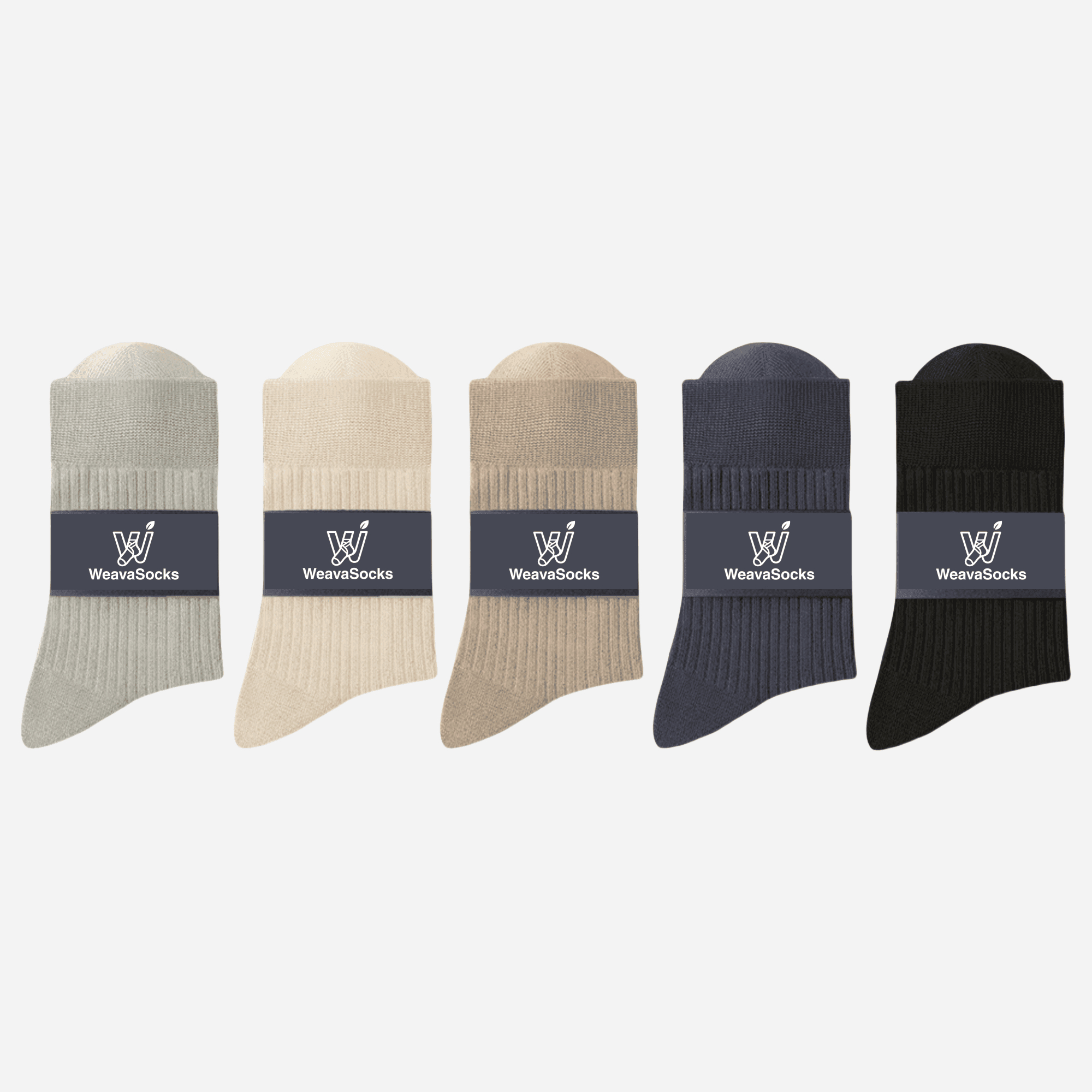 Men's Combed Cotton Dress Socks-5 Pack - Weavasocks