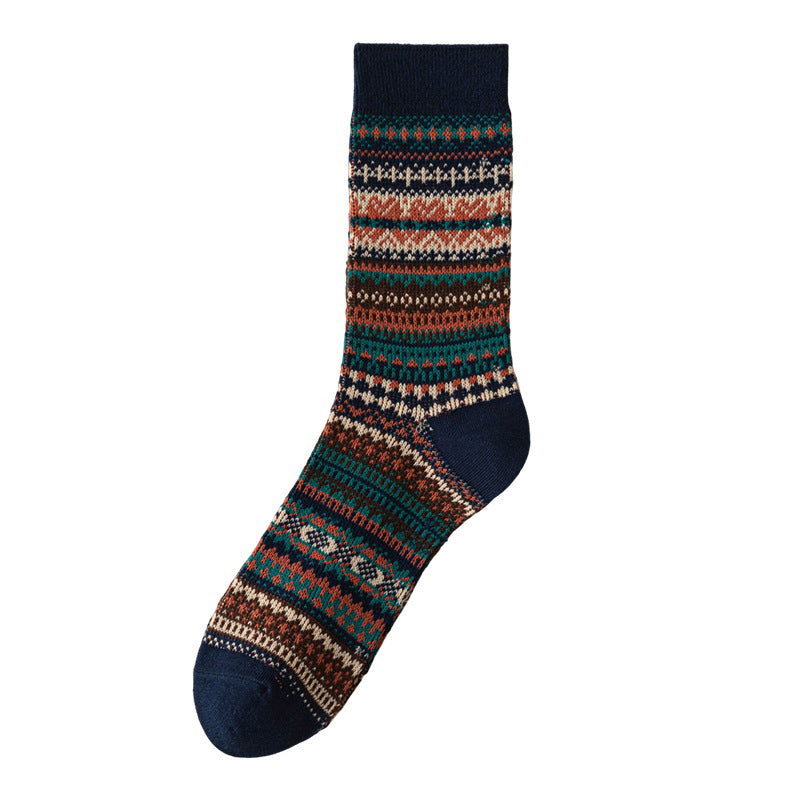 Men's Retro British Style Crew Socks