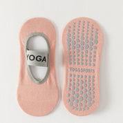 Women's Mercerized 92% Cotton Pilates Socks - product photo showing secure grip comfort