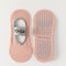 Women's Mercerized 92% Cotton Pilates Socks - product photo showing secure grip comfort