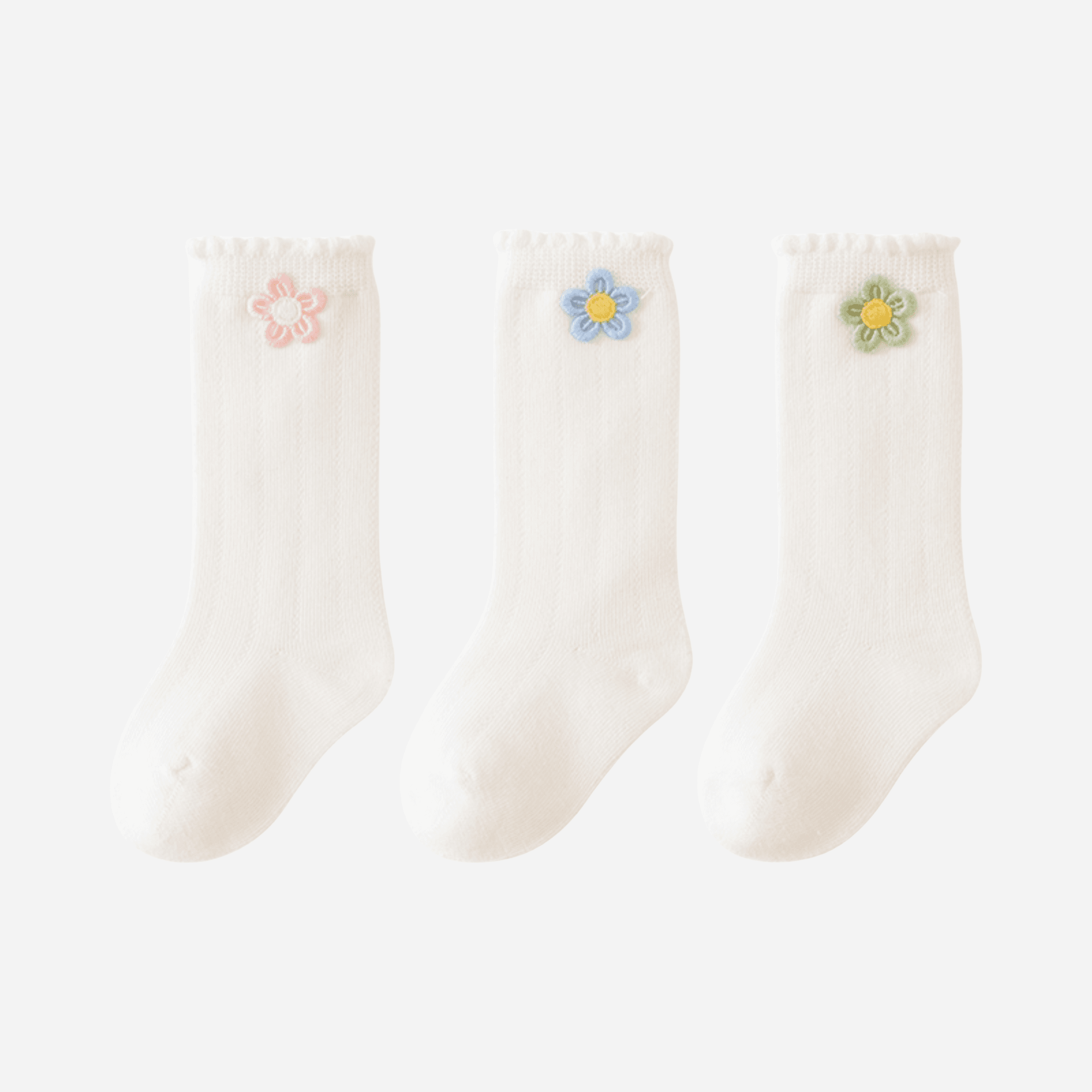 Babies The Daisy Chain Knee-Highs-3 pack - Weavasocks