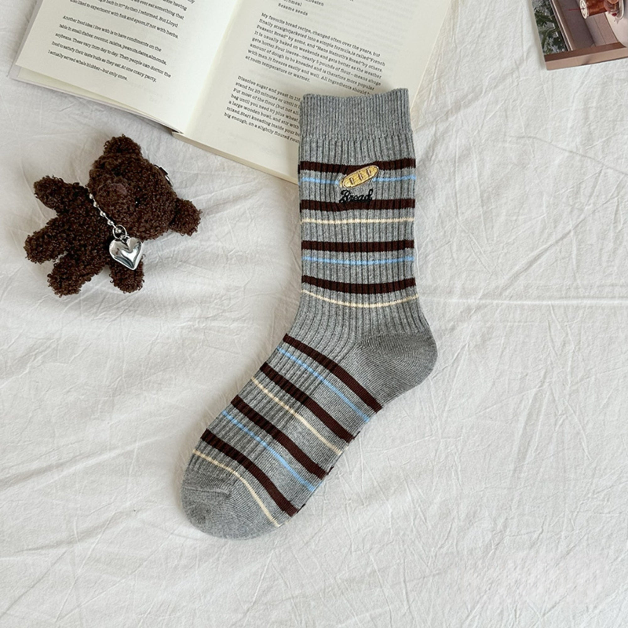 Women's Novelty Foodie Embroidered Socks - Single Pair