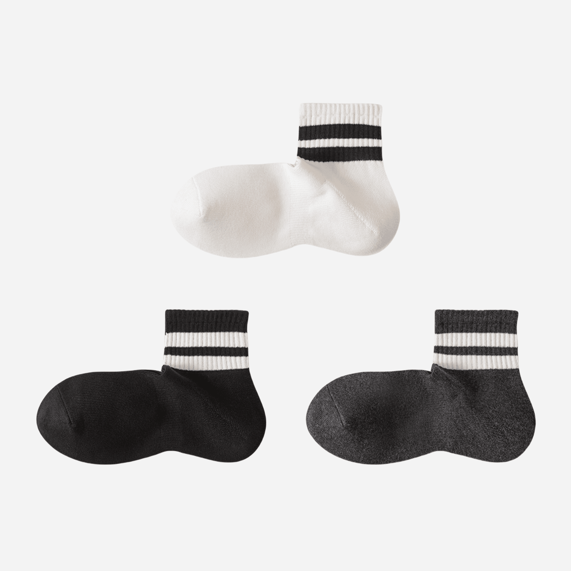 Men's Retro Stripe Ankle Socks-5 Pack