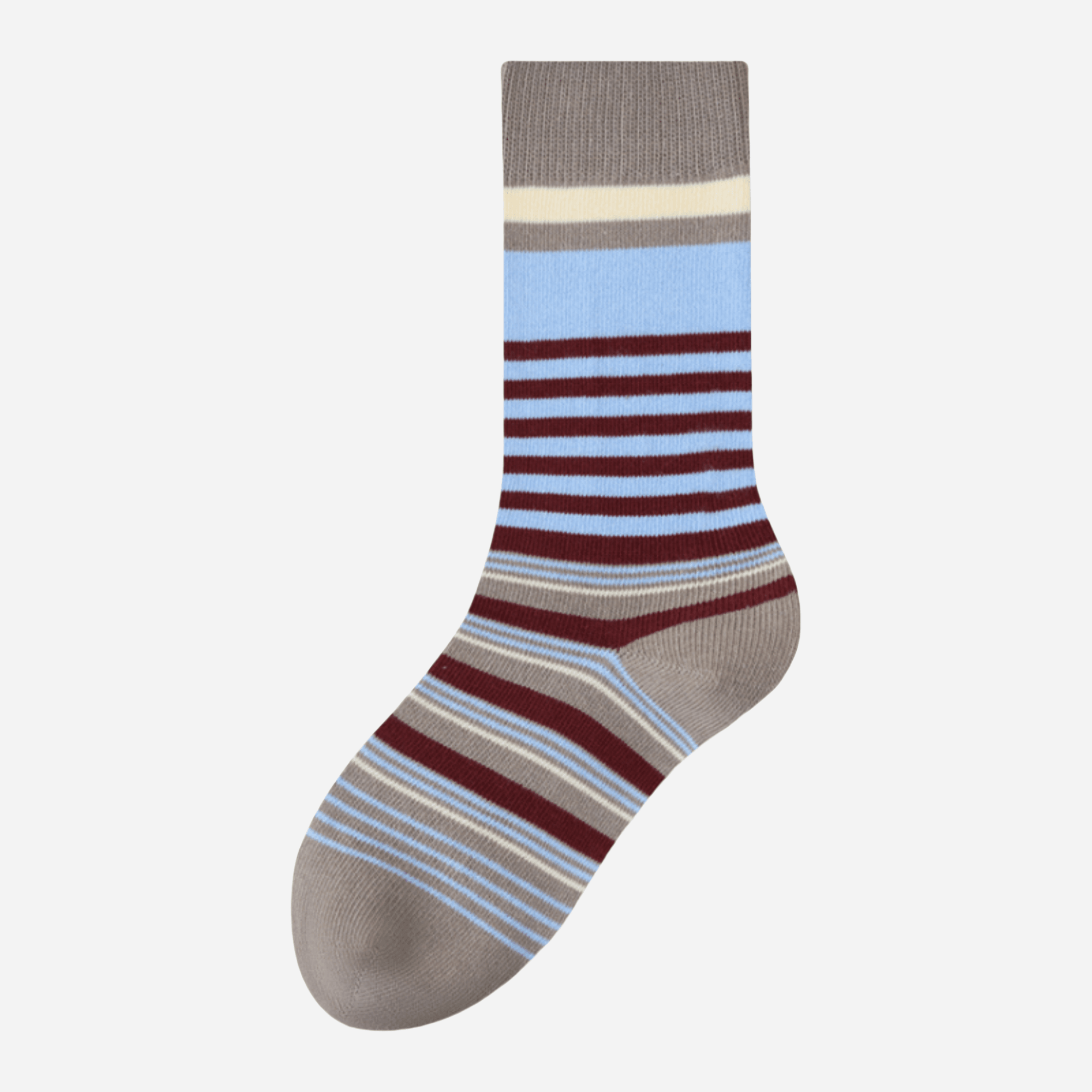 Women's Retro Multi-Stripe Crew Socks - Single Pair