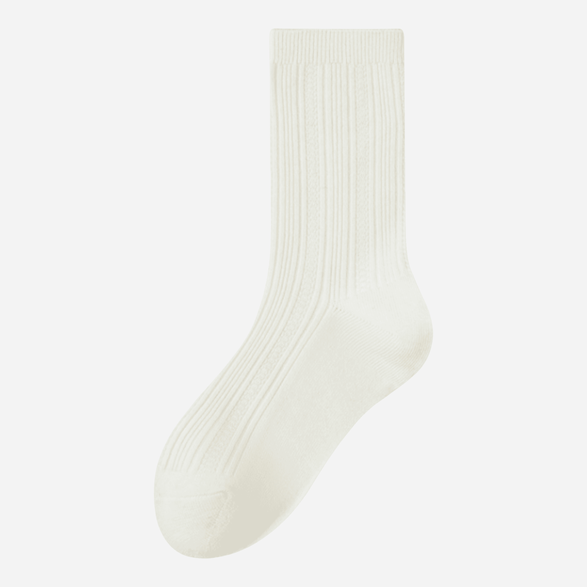 Women's Luxury Wool & Silk Ribbed Socks - Single Pair