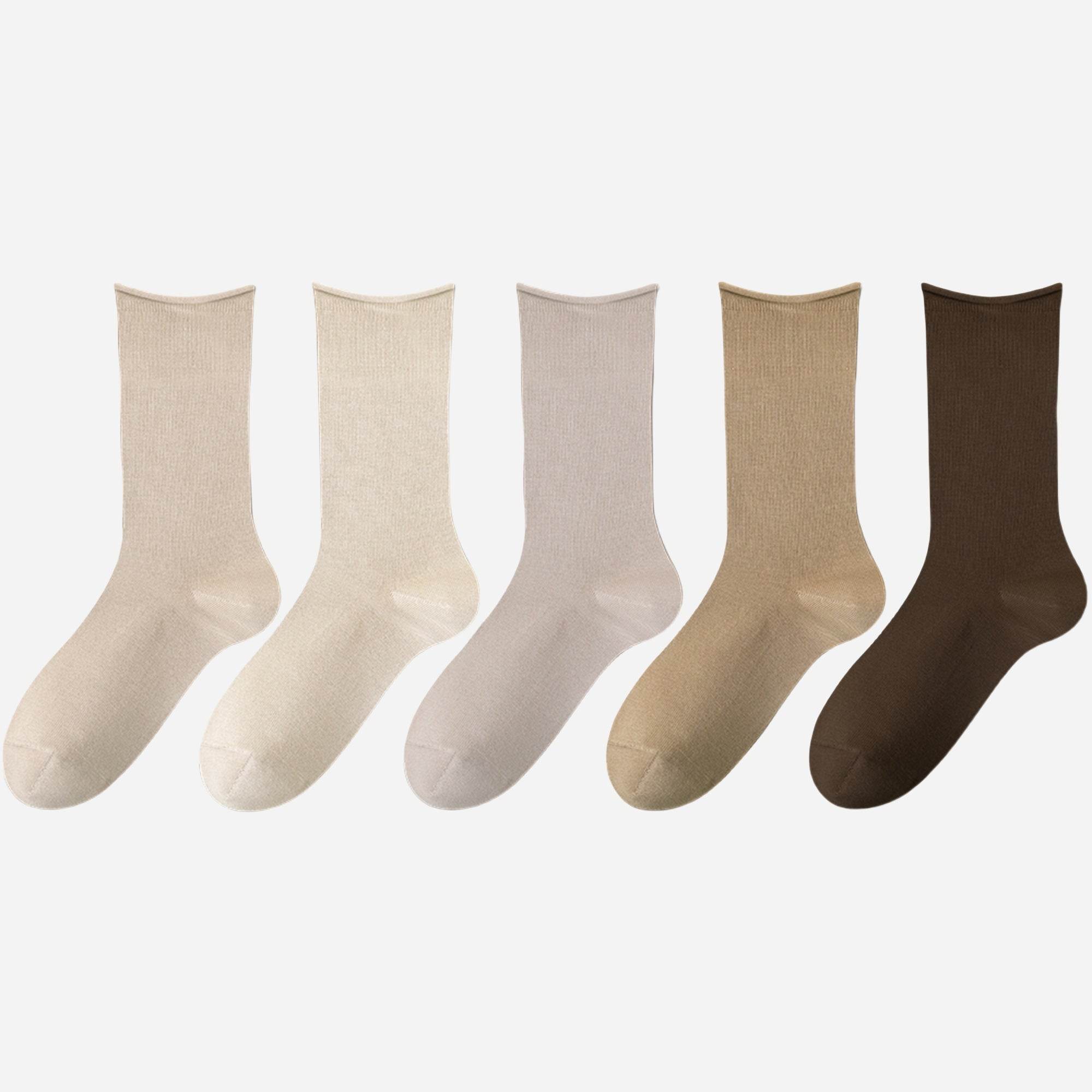 Women's The Soft Roll Comfort Crew-5 Pack - Weavasocks