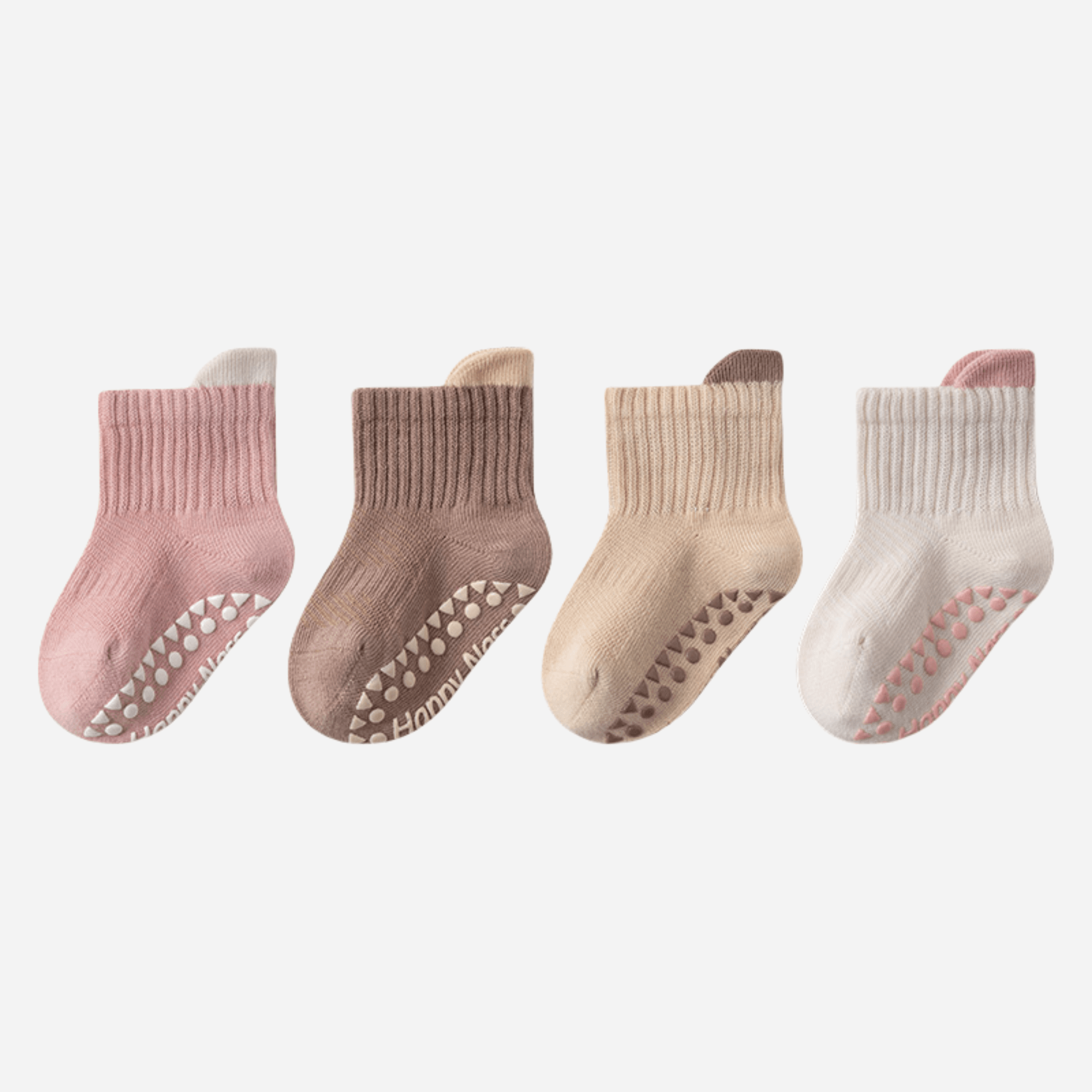 Babies Color Cuff Grip Socks-4 Pack - Weavasocks