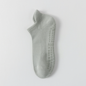 Men's 92% Cotton Non-Slip Yoga Ankle Socks - product photo showing secure grip comfort