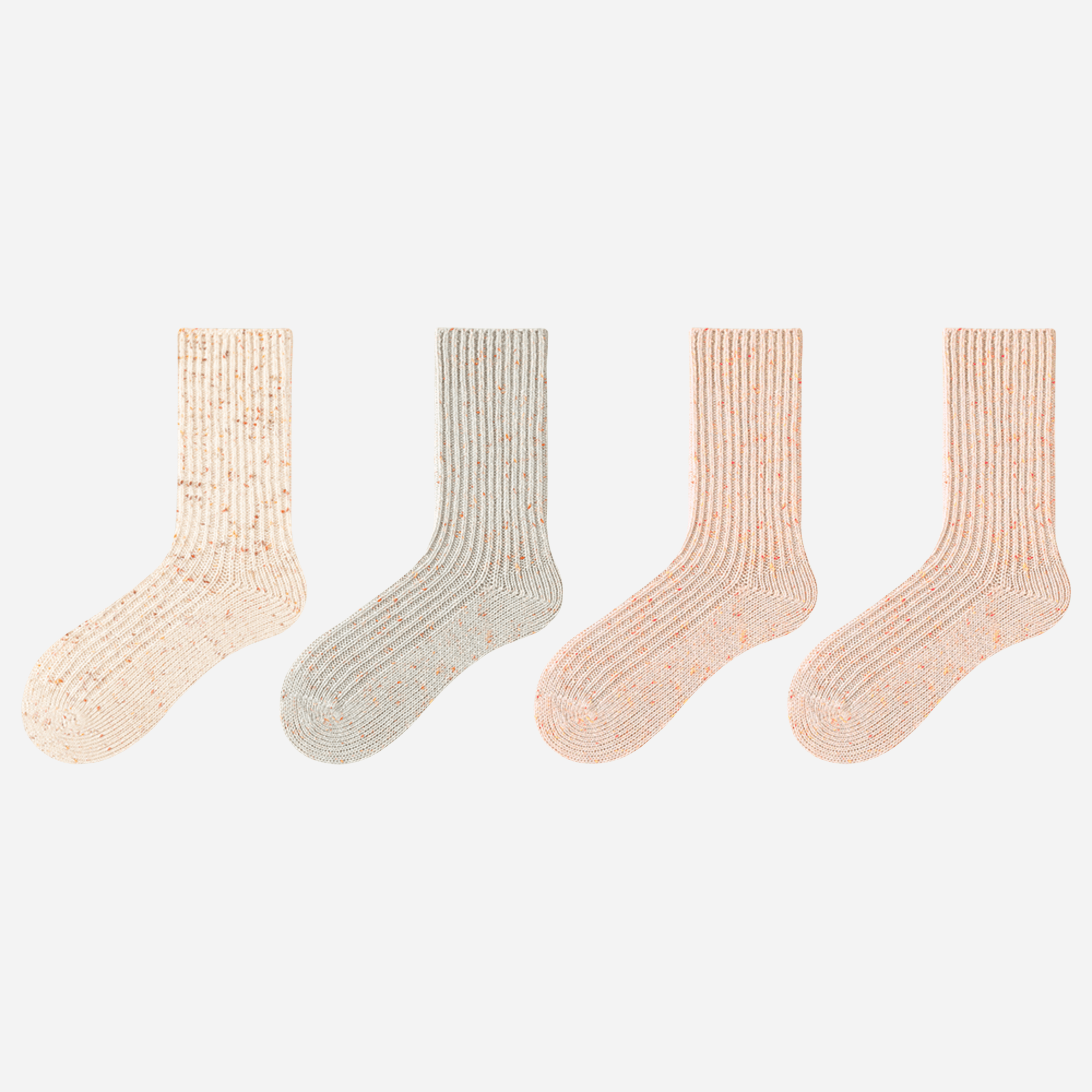 Women's Cozy Flecked Ribbed Socks - 4 Pairs