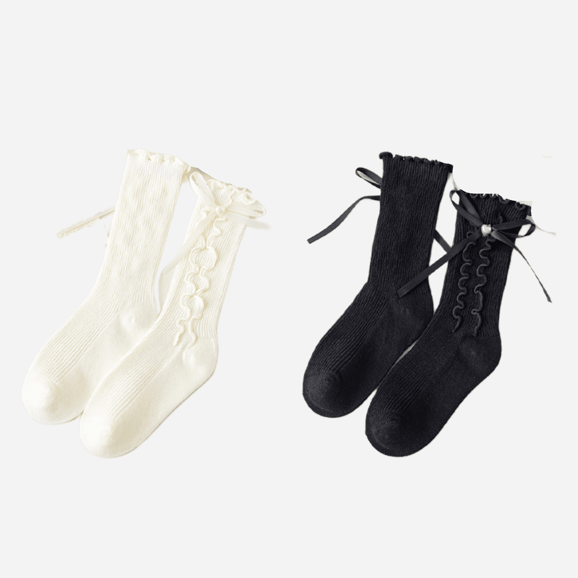 Kid's Ruffle Cuff Knit Socks - 3 Pairs - Weavasocks