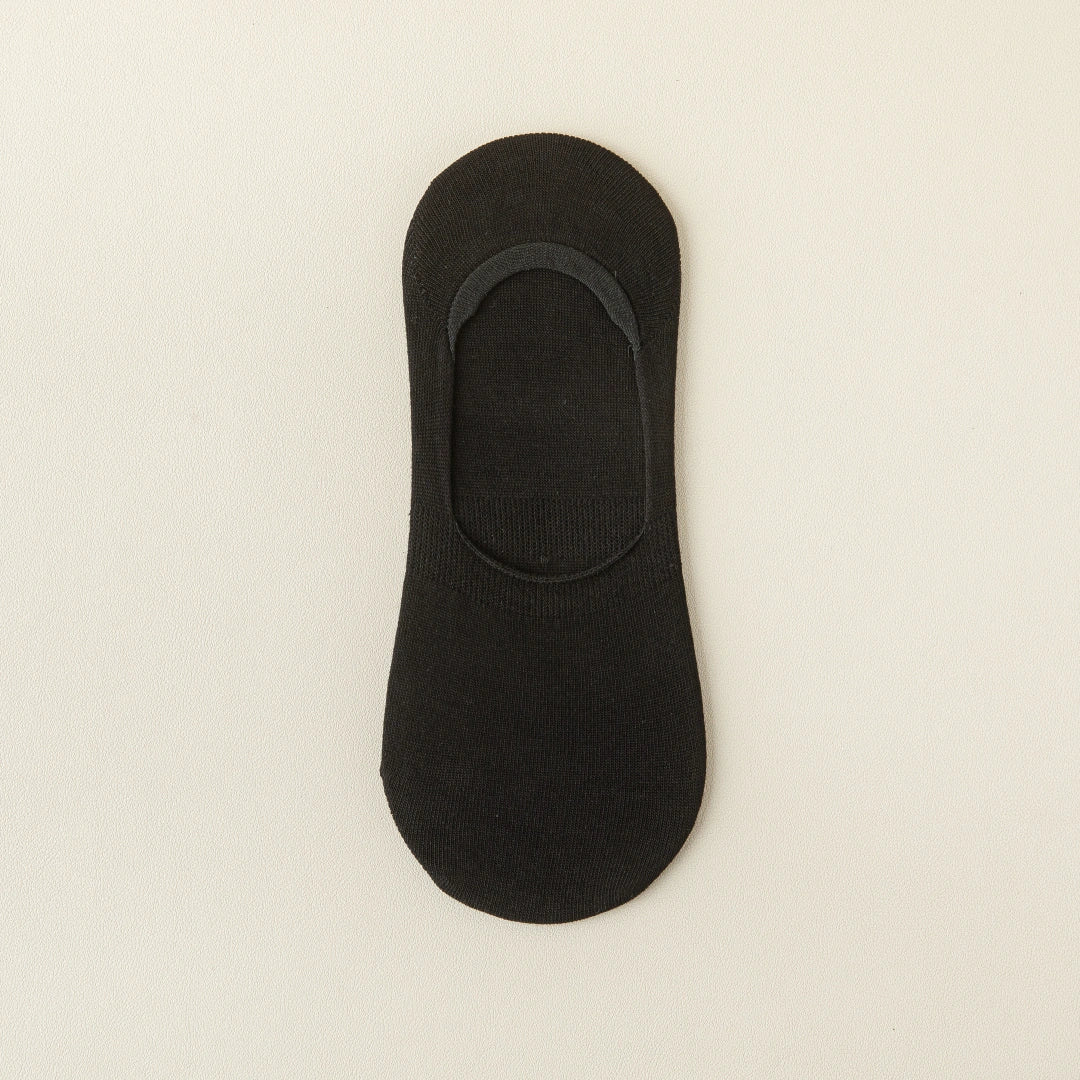 Men's Mulberry Silk & Modal Ultra-Thin No-Show Socks - product photo showing modal and mulberry silk comfort