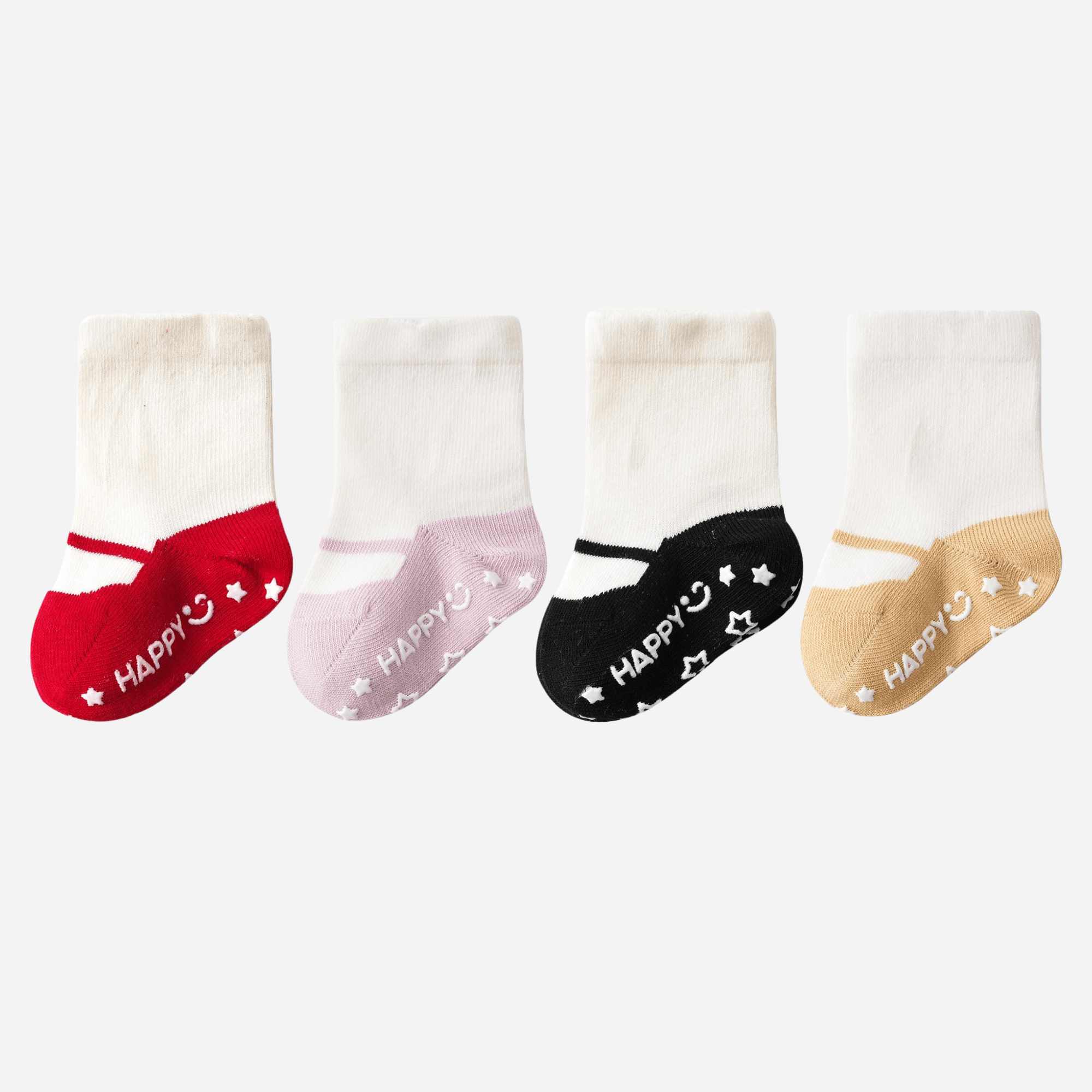 Babies Joyful Grip Socks-4 Pack - Weavasocks