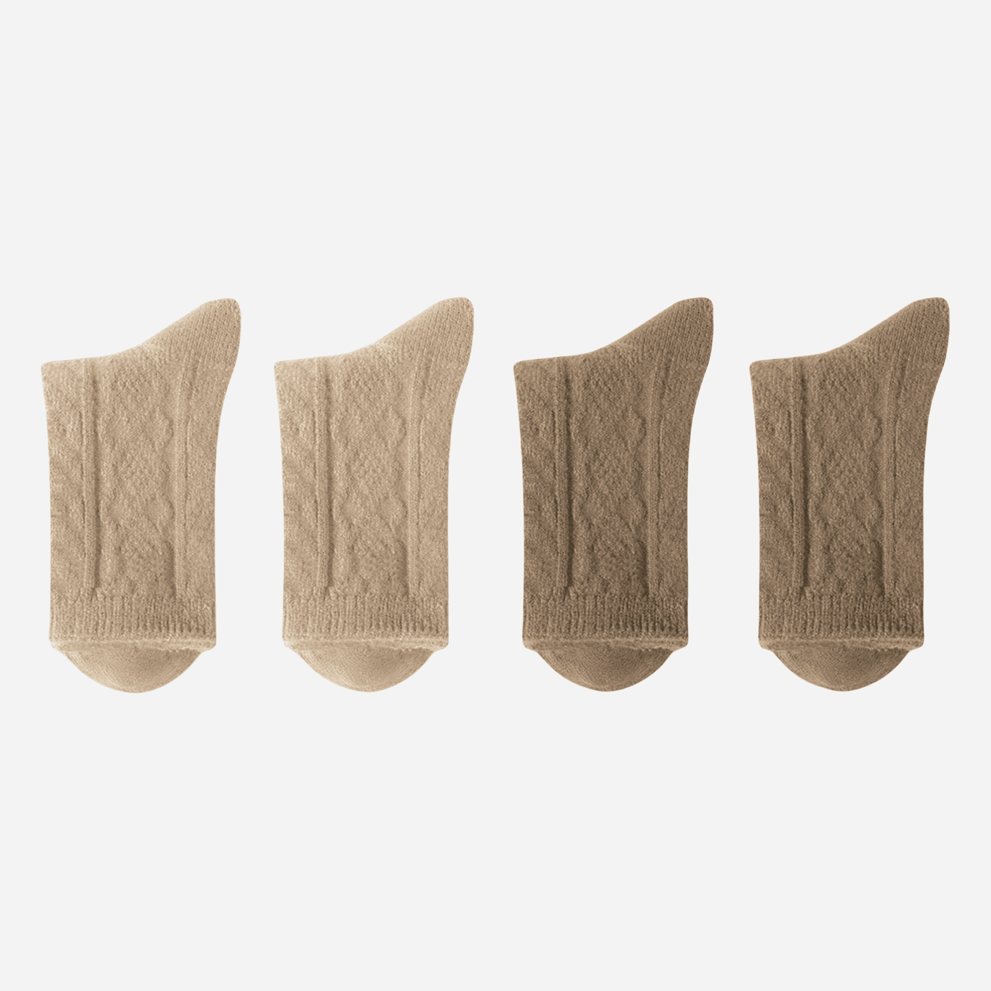 Women's Cozy Cable Knit Crew Socks - 4 Pairs