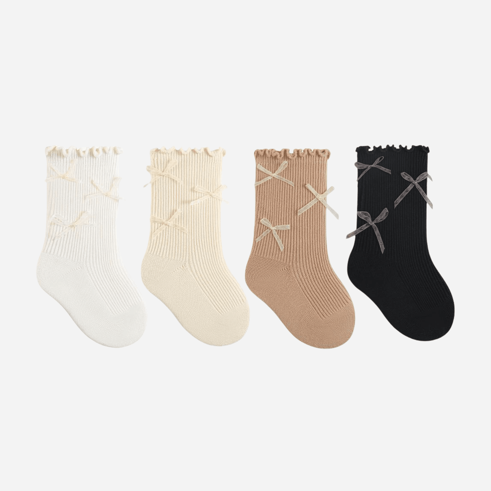 Babies Ballerina Bow Socks-4 Pack - Weavasocks