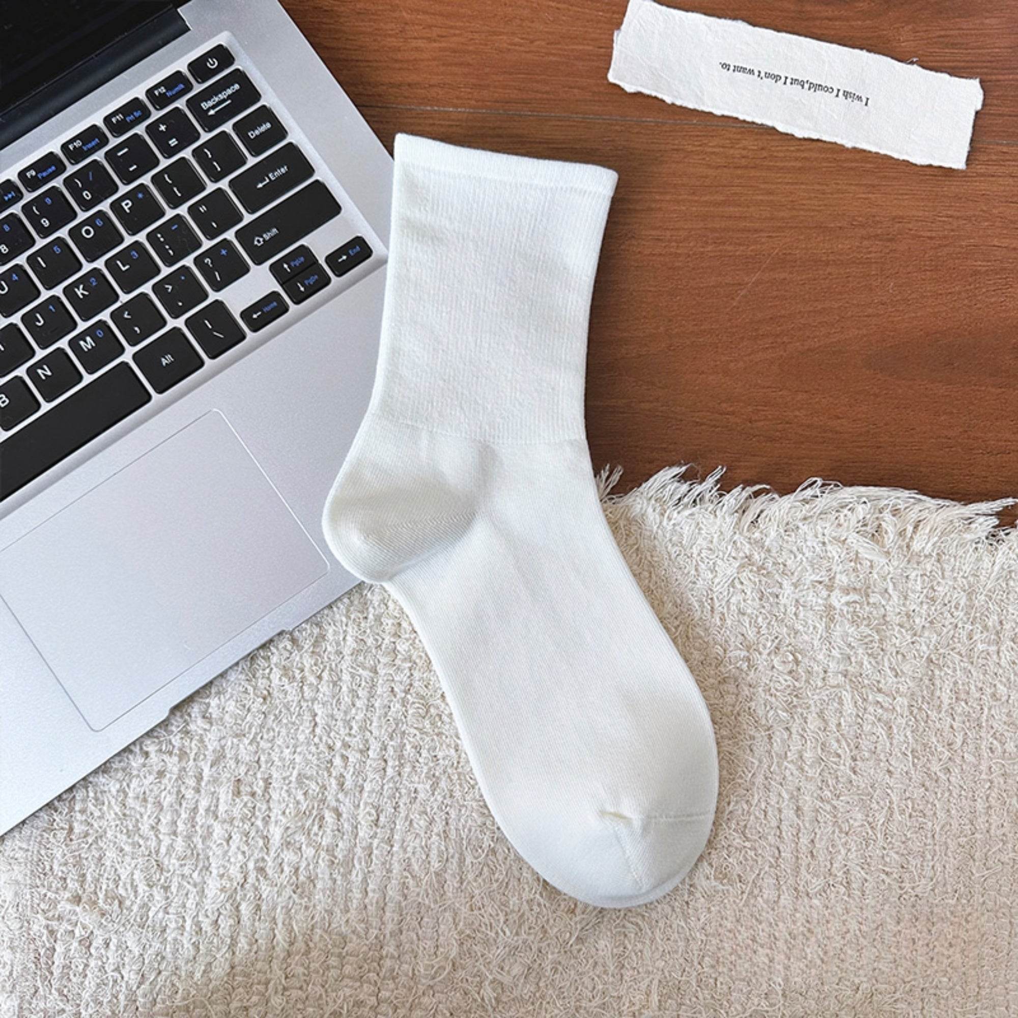 Women's Soft Cotton Crew Socks - Single Pair