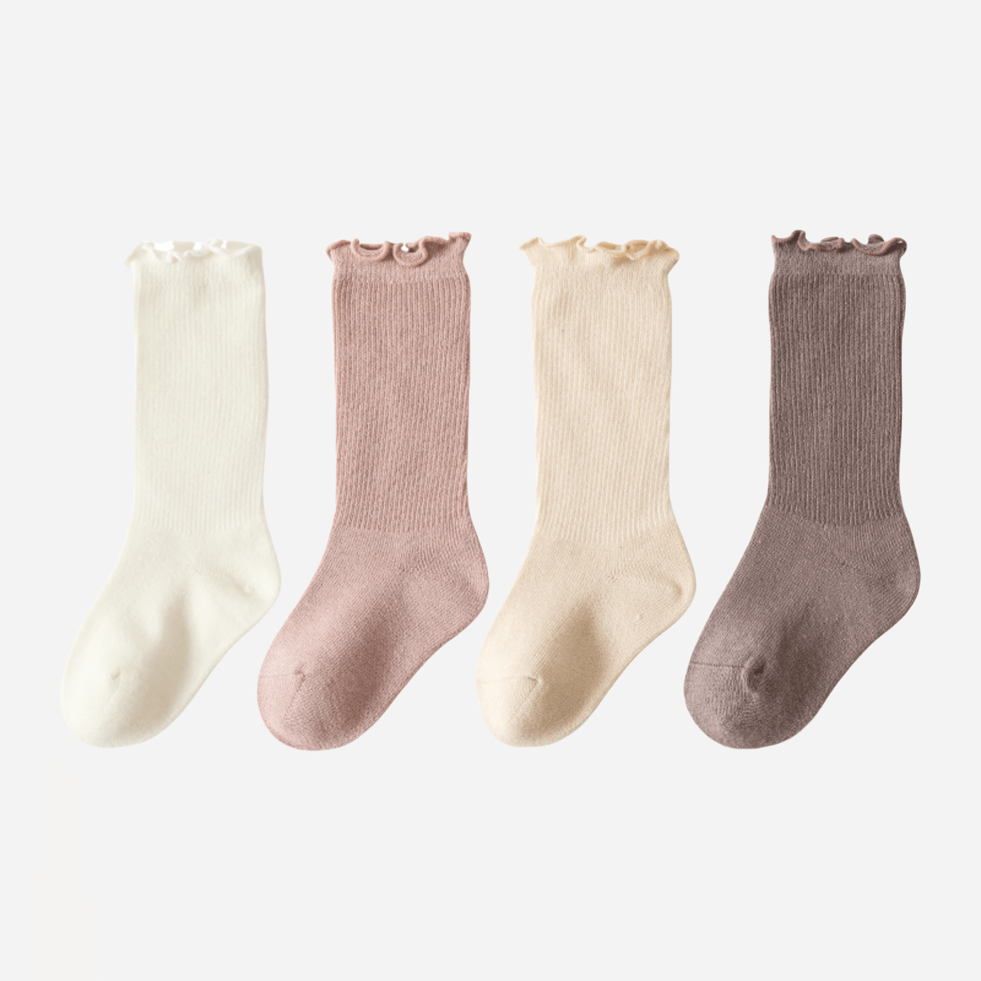 Babies The Ruffle Trim Ribbed Socks-4 pack - Weavasocks