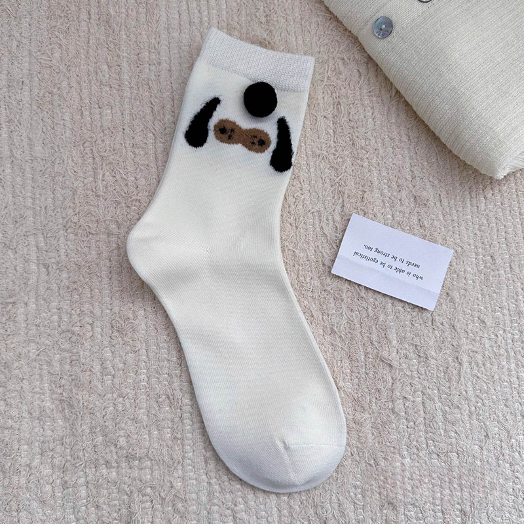 Women's Cute 3D Pom Pom Pet Socks - Single Pair