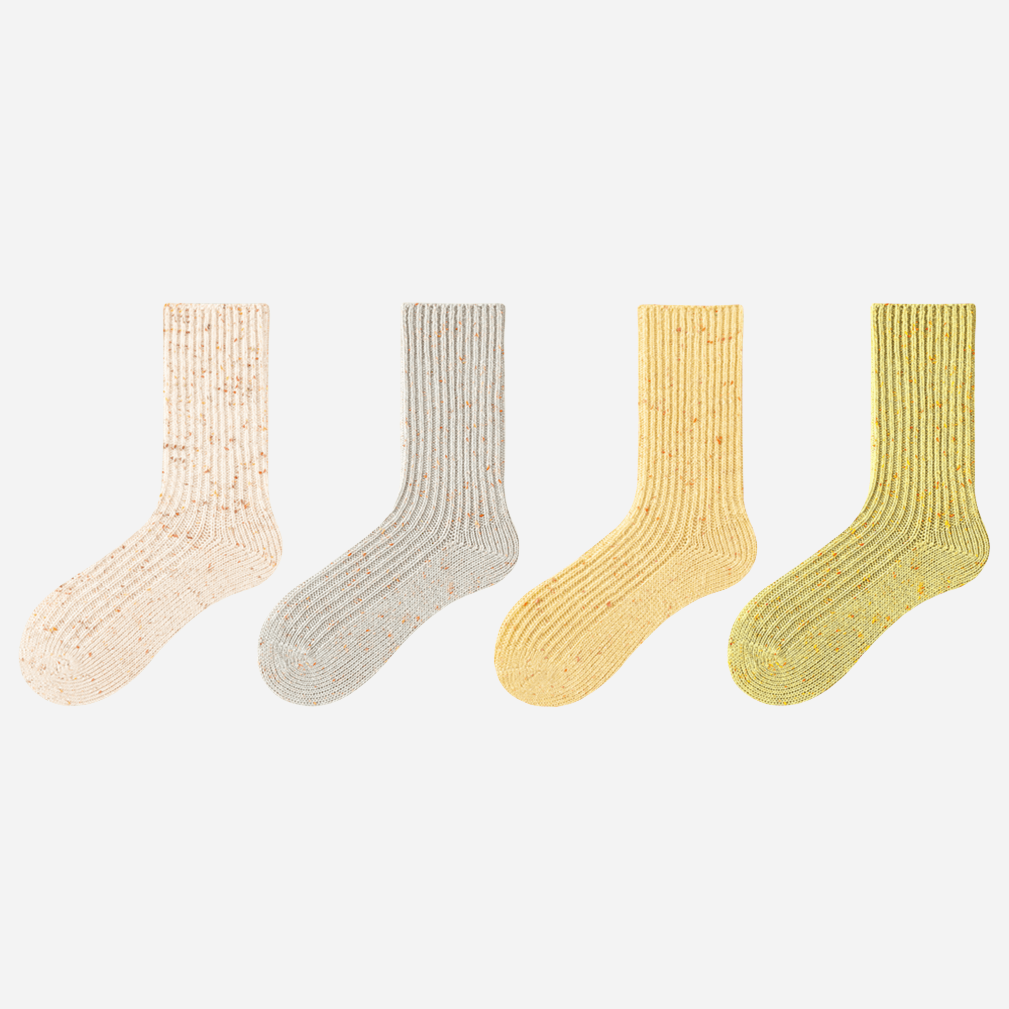 Women's Cozy Flecked Ribbed Socks - 4 Pairs