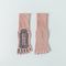 Women's Five-Toe Yoga Crew Socks - detail photo showing secure grip comfort