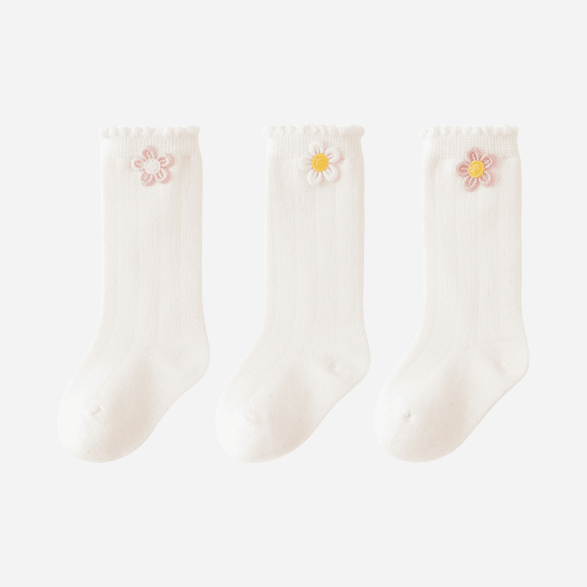 Babies The Daisy Chain Knee-Highs-3 pack - Weavasocks