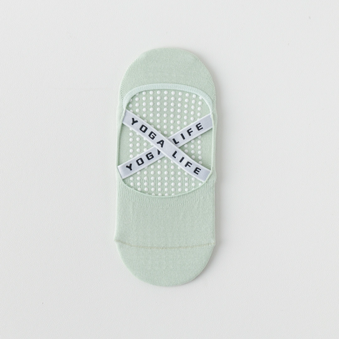 Women's 95% Cotton Yoga Ballet Socks - product photo showing secure grip comfort