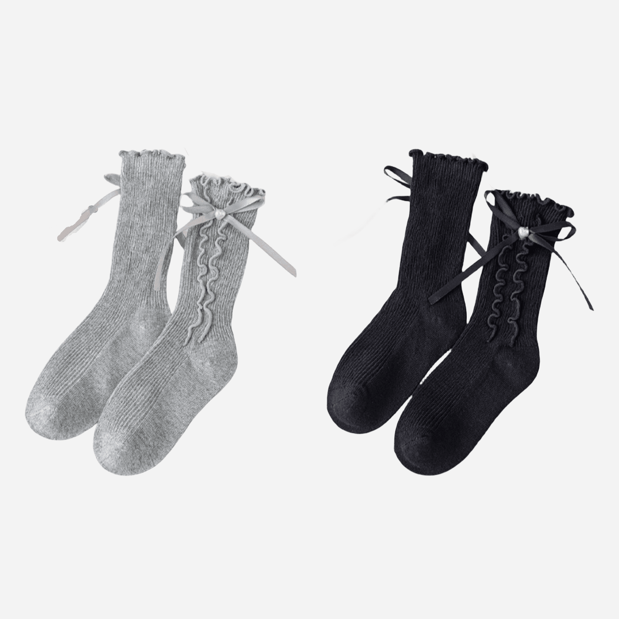 Kid's Ruffle Cuff Knit Socks - 3 Pairs - Weavasocks