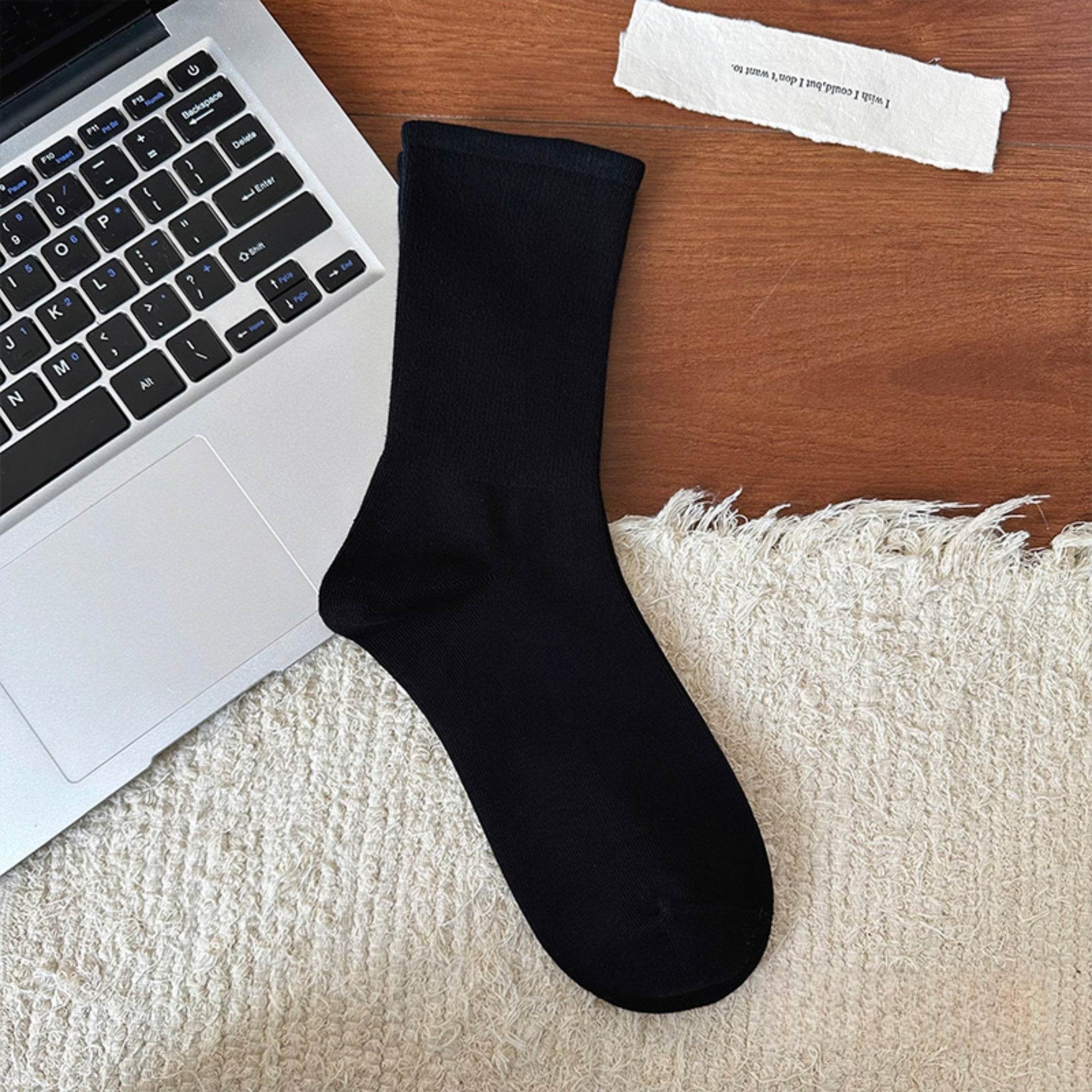 Women's Soft Cotton Crew Socks - Single Pair