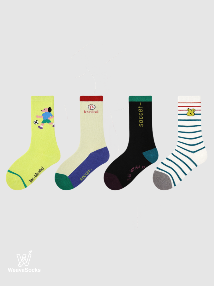 Kids' Preppy Paws Punk-4 Pack