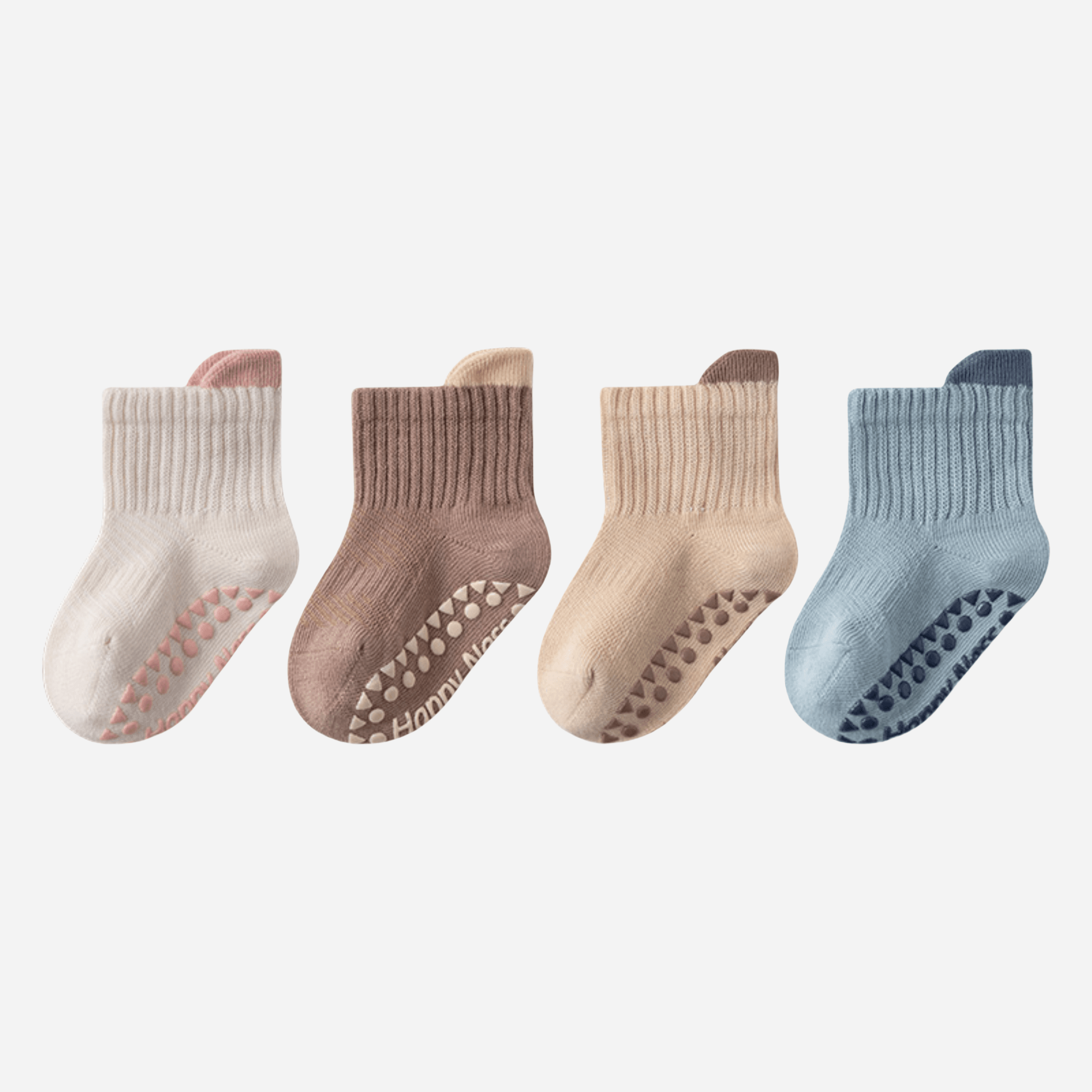 Babies Color Cuff Grip Socks-4 Pack - Weavasocks