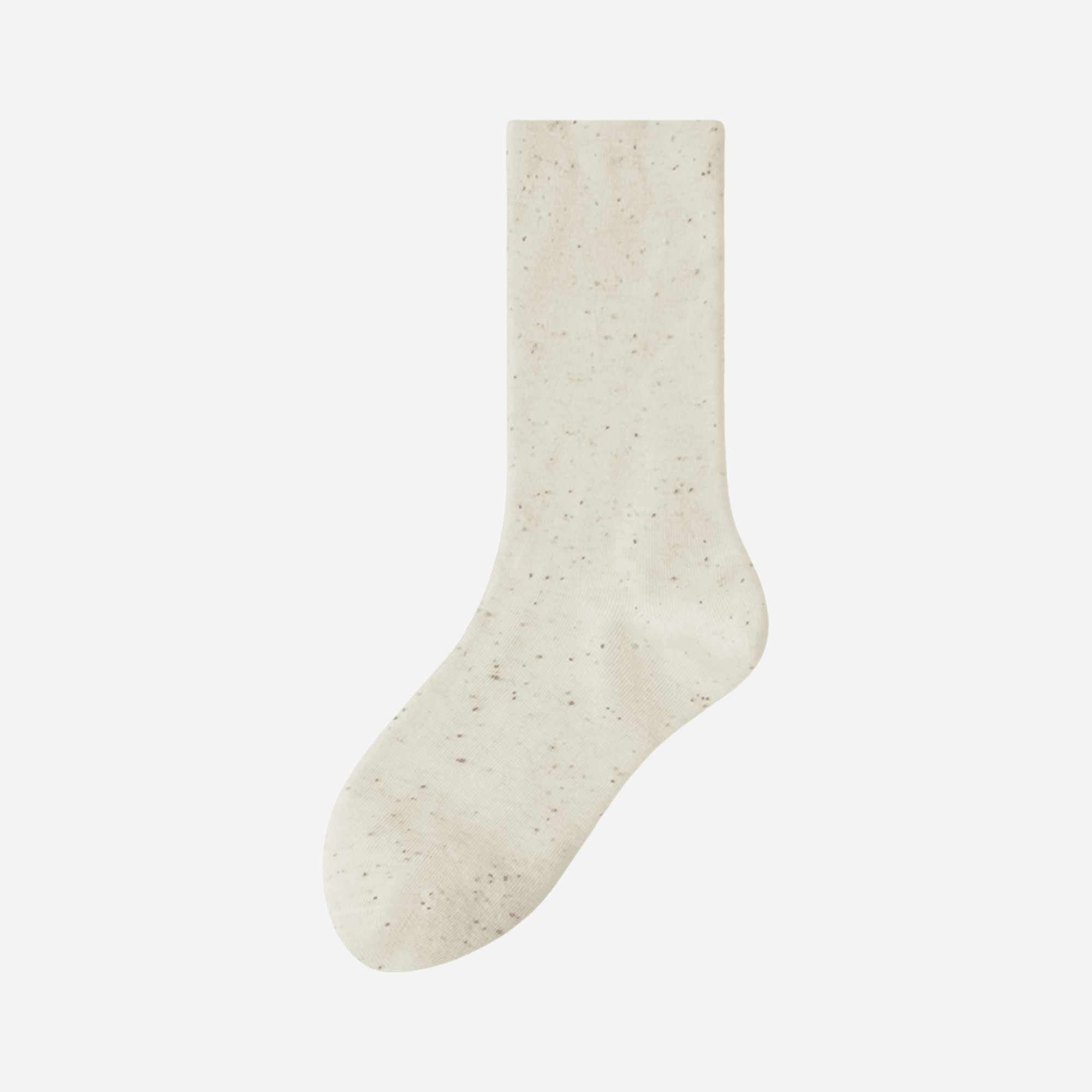Women's Seamless Speckled Cotton Crew Socks - Single Pair