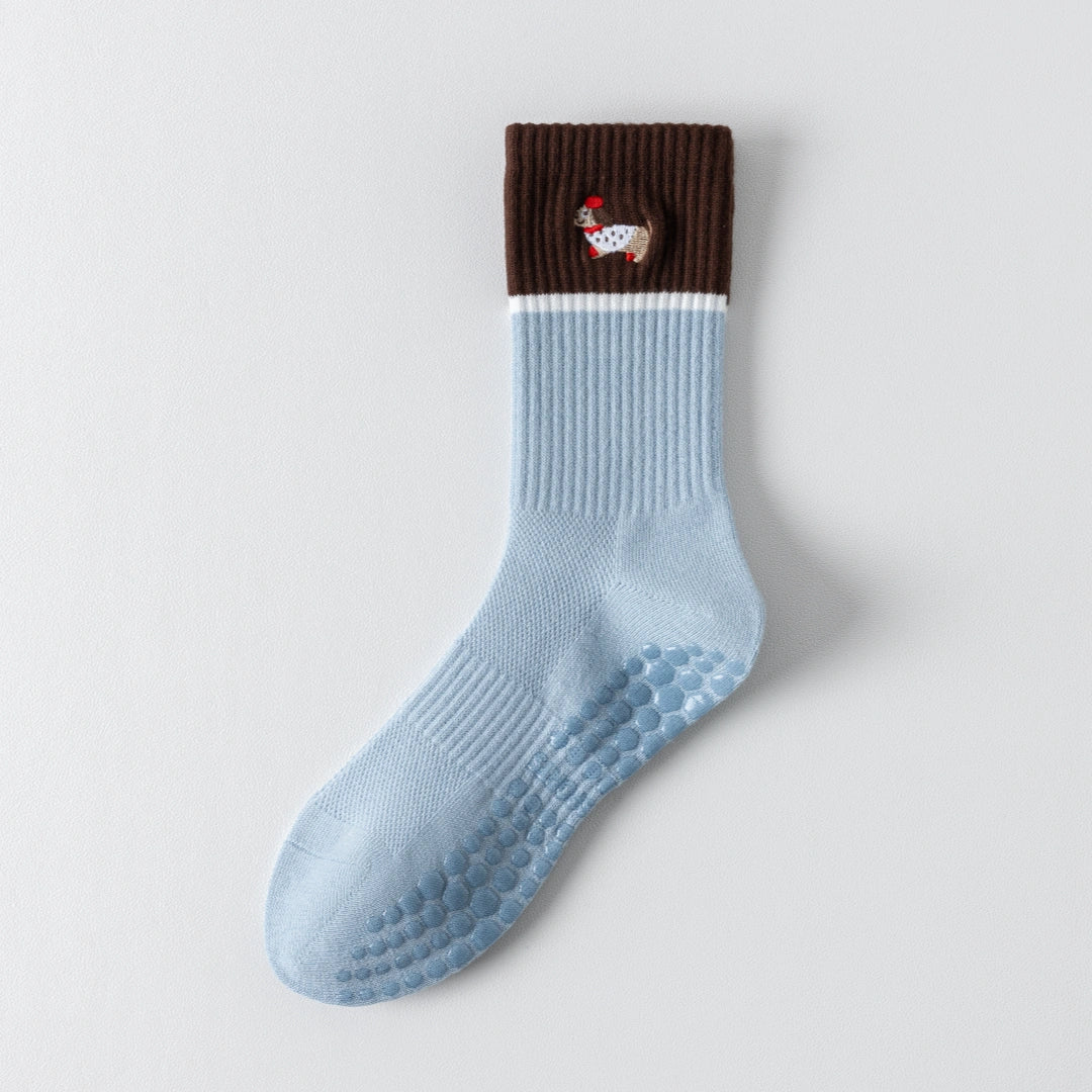 Women's 92% Cotton Yoga Mesh Crew Socks