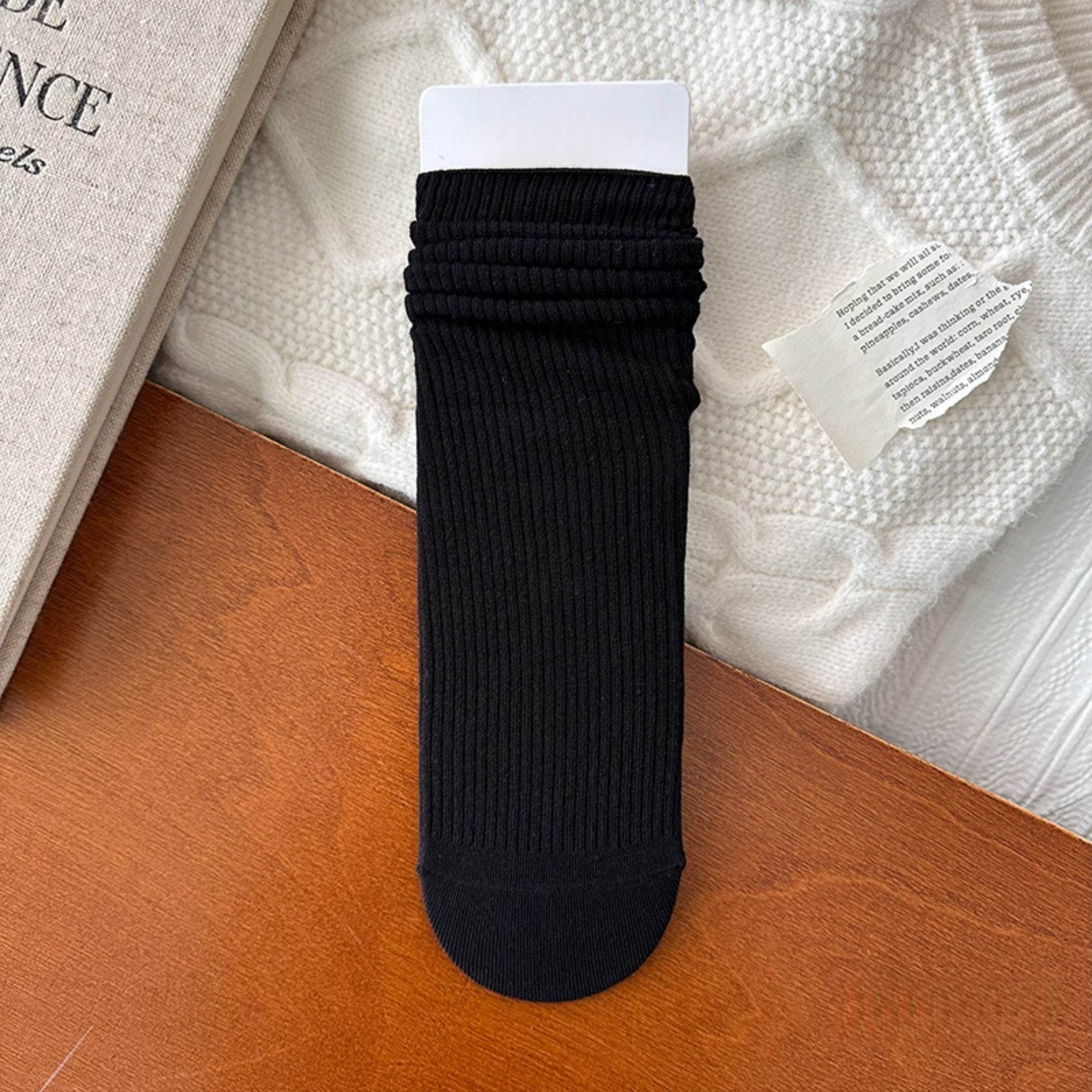Women's Minimalist Ribbed Crew Socks - Single Pair