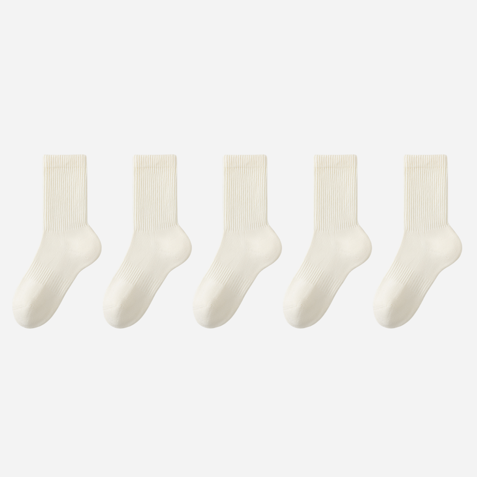 Women's Plush Terry Crew Socks-5 Pack