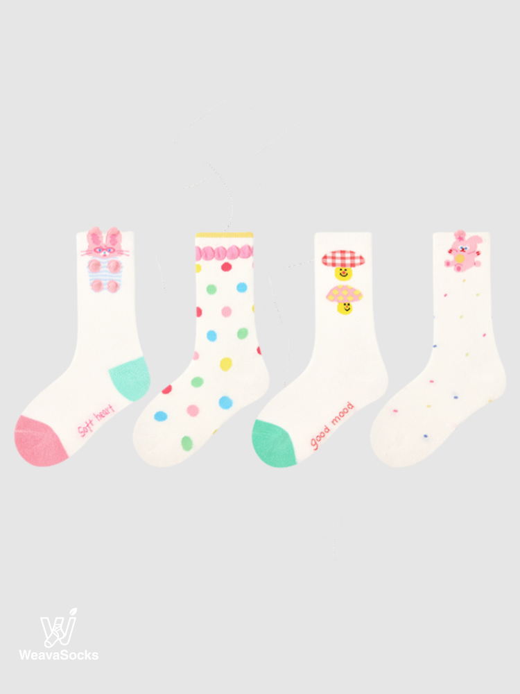 Kids' Bunny & Dots-4 Pack