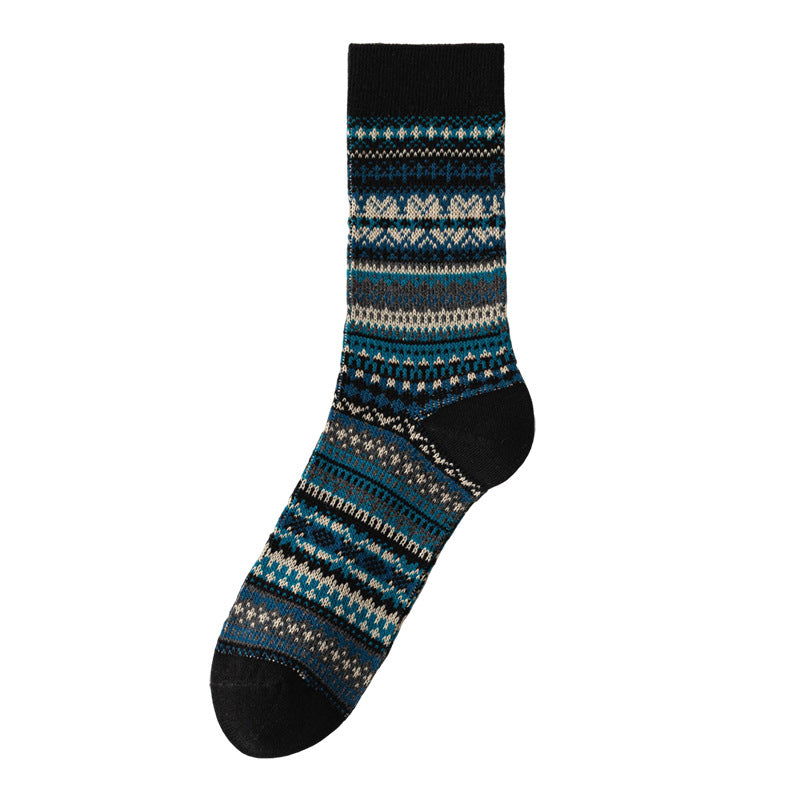 Men's Retro British Style Crew Socks