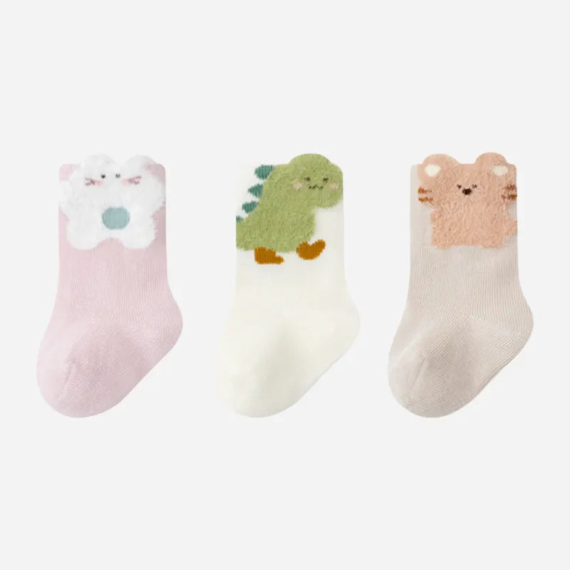 Babies Petting Zoo Socks-3 Pairs