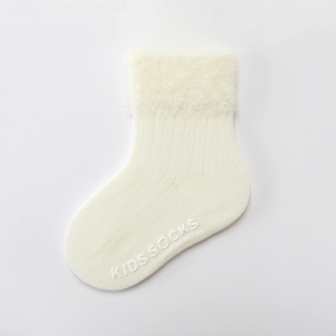 Baby’s Snowy Day' Fuzzy Chenille Cuff Boot Socks