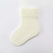 Baby’s Snowy Day' Fuzzy Chenille Cuff Boot Socks