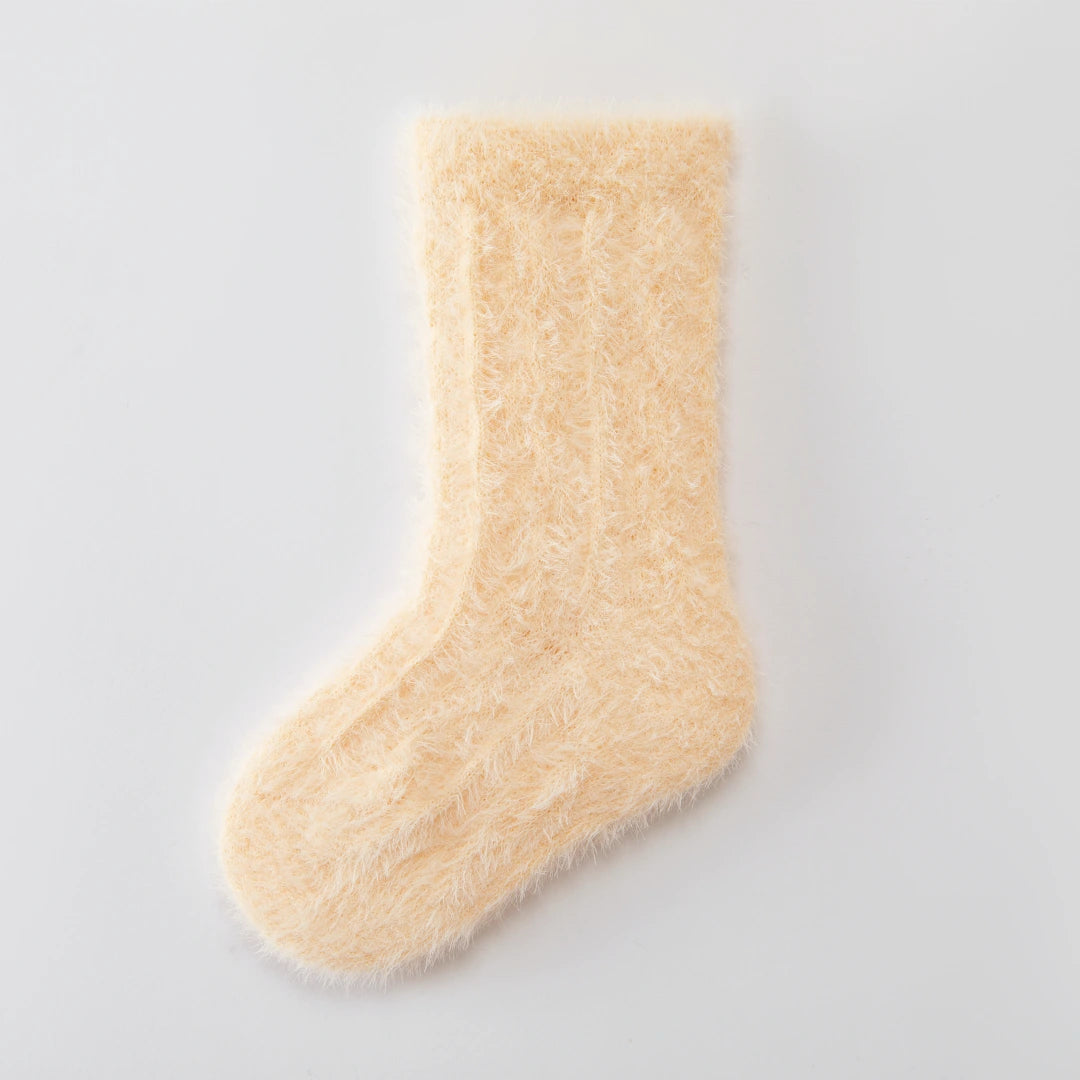 Baby’s Winter Marshmallow' Mink Velvet Fuzzy Crew