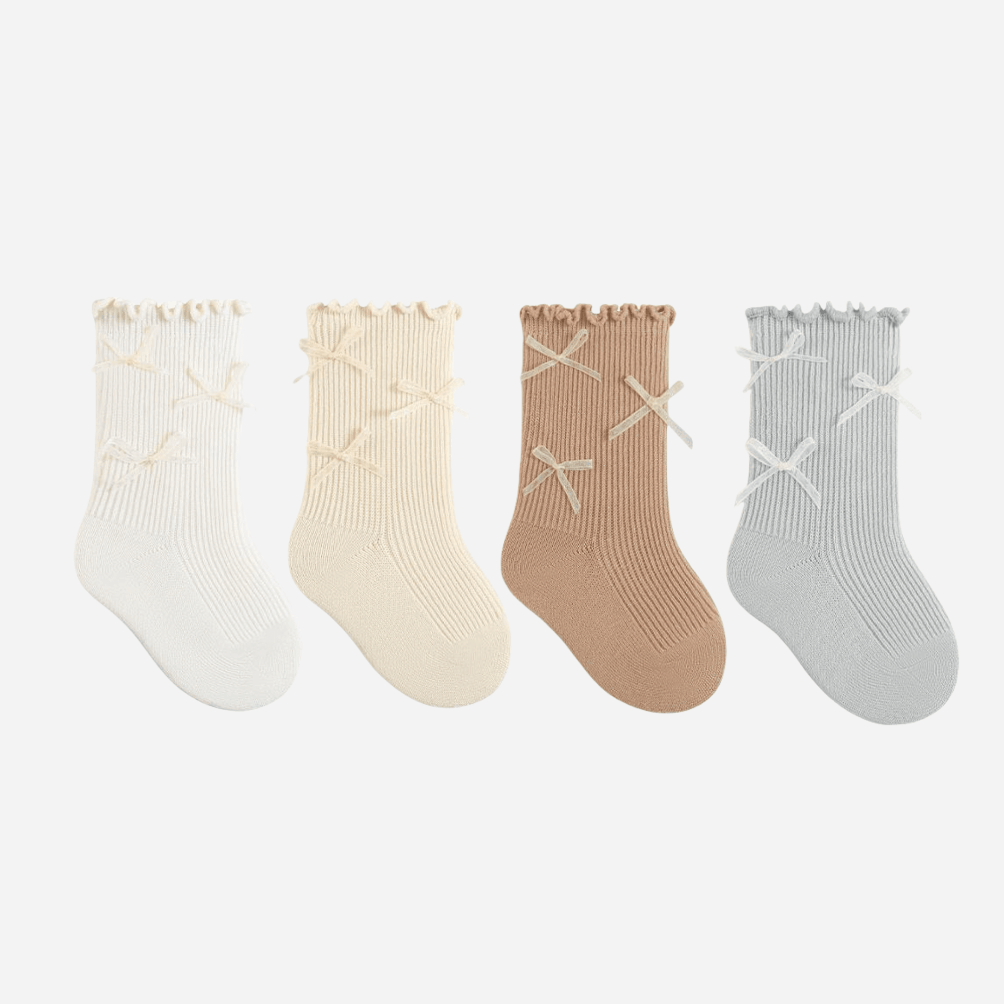 Babies Ballerina Bow Socks-4 Pack - Weavasocks