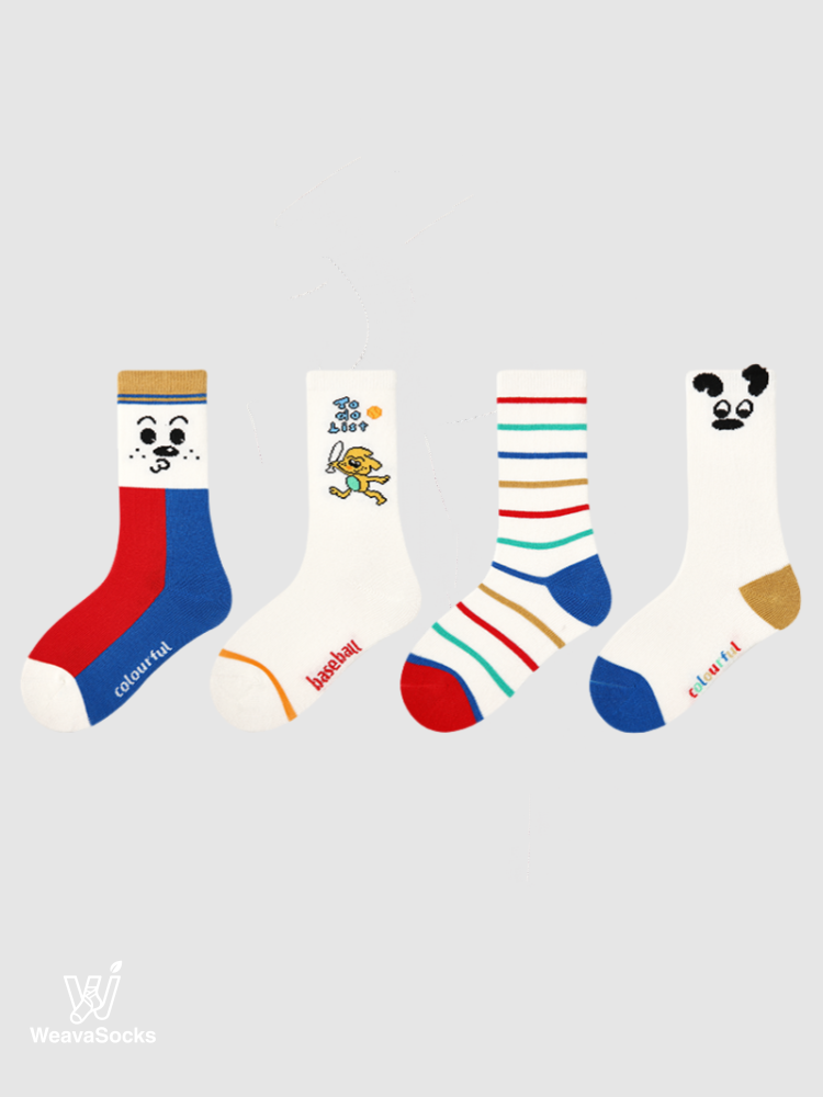 Kids' Comic Stripes & Blocks-4 Pack