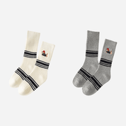 Kid's Preppy Pup Crew Socks - 2 Pairs - Weavasocks
