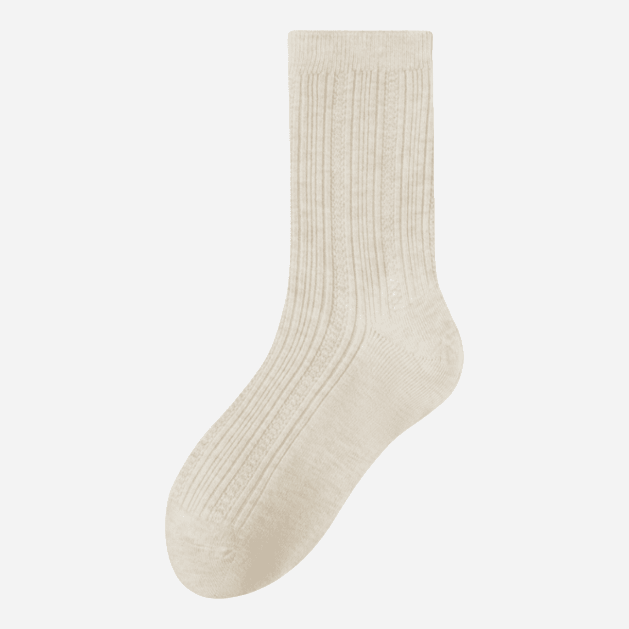 Women's Luxury Wool & Silk Ribbed Socks - Single Pair