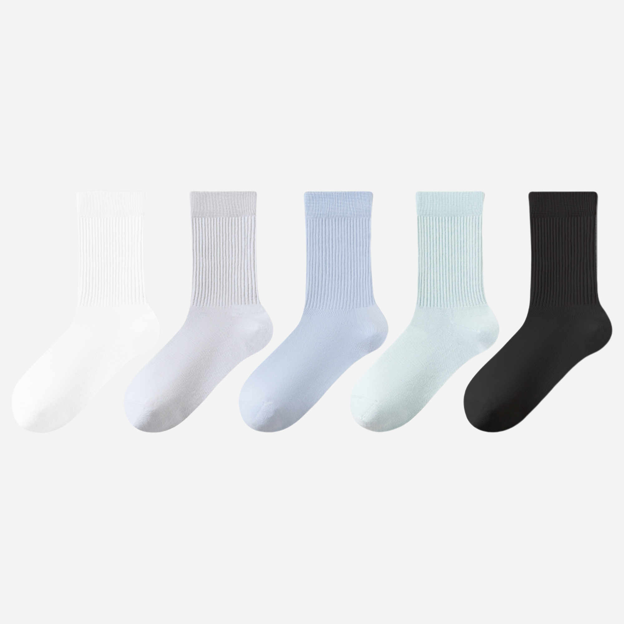 Women's Fresh Rib Crew Socks-5 Pack