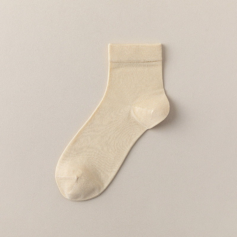 Women's 10% Silk & Modal Antibacterial Ankle Socks - product photo showing modal and mulberry silk comfort