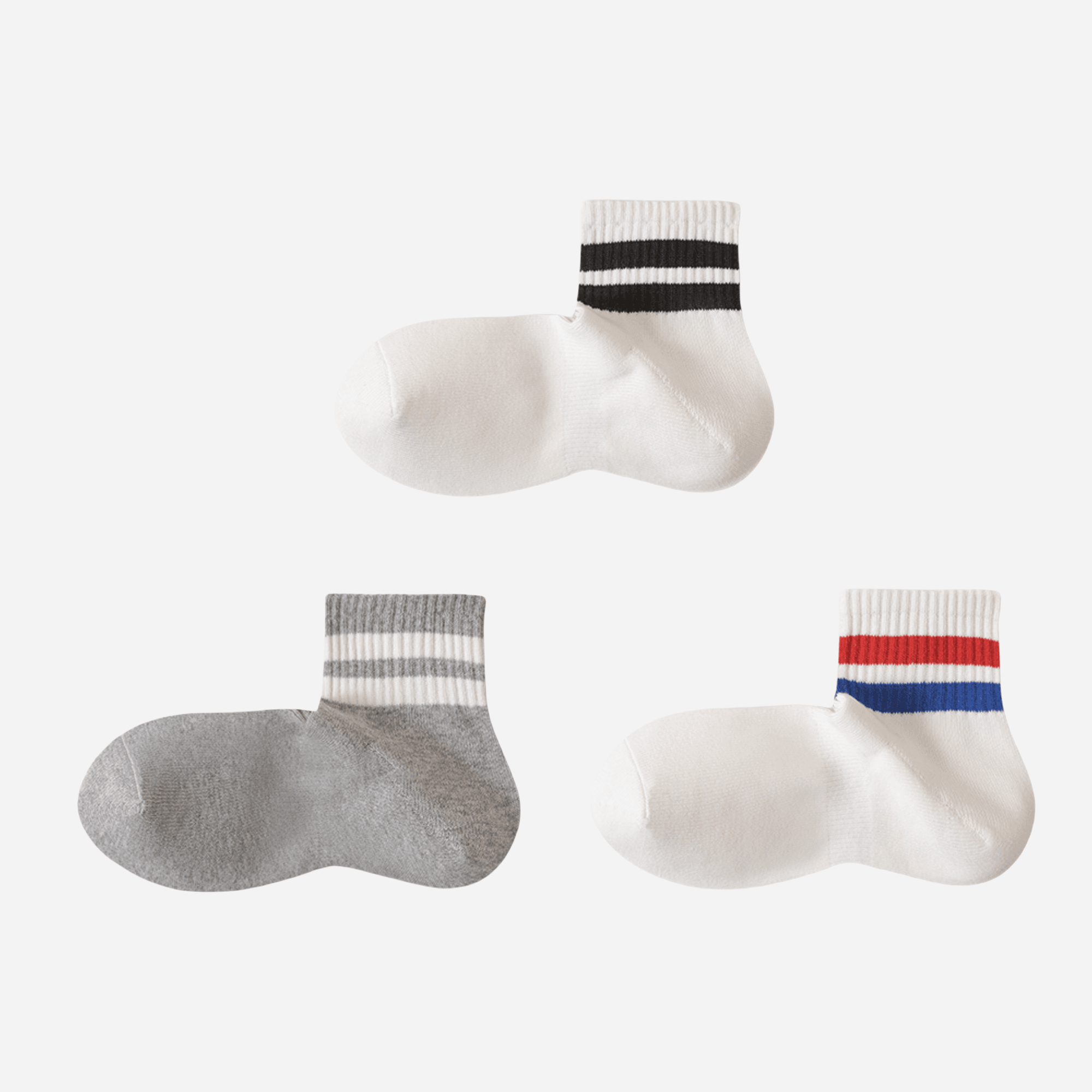 Men's Retro Stripe Ankle Socks-5 Pack