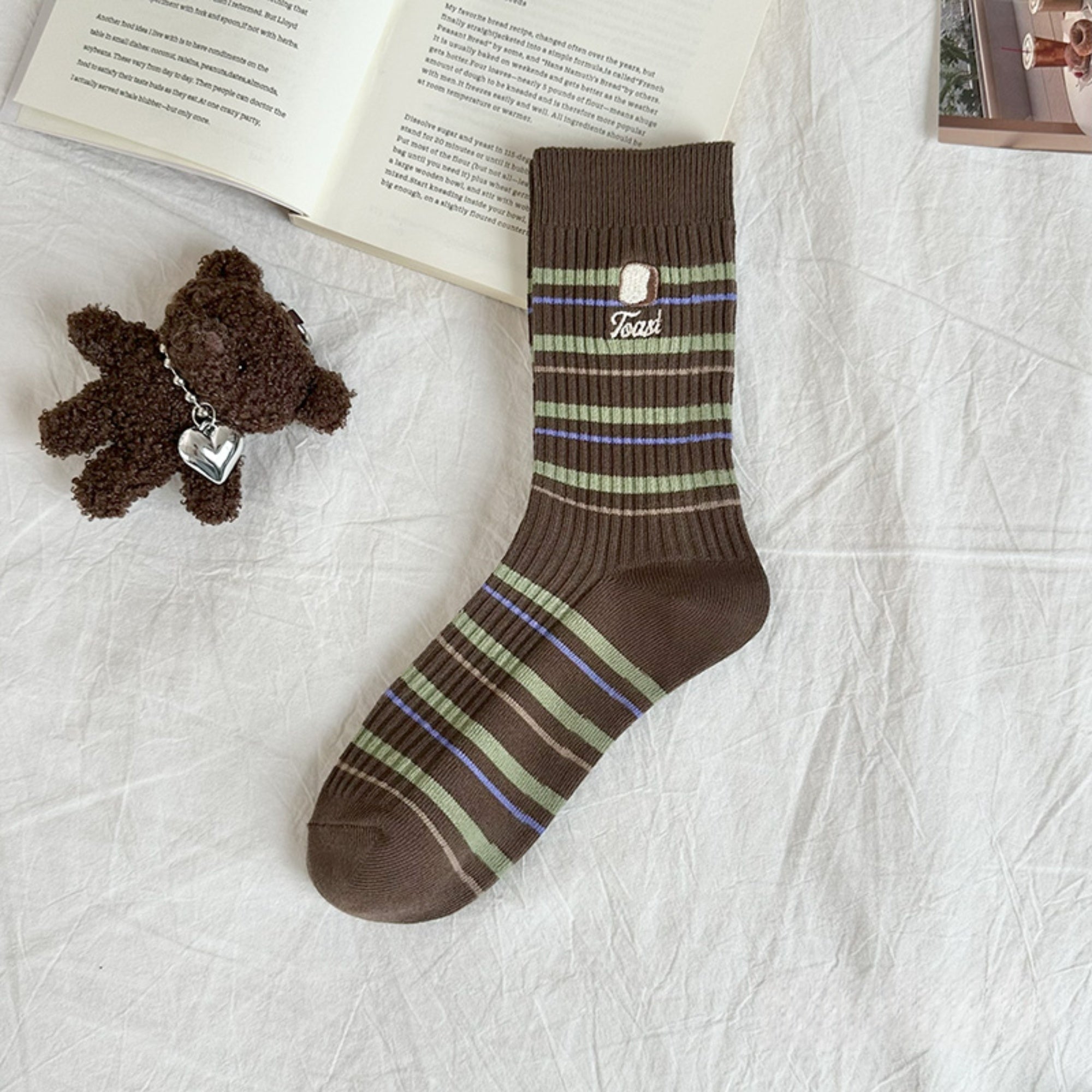 Women's Novelty Foodie Embroidered Socks - Single Pair