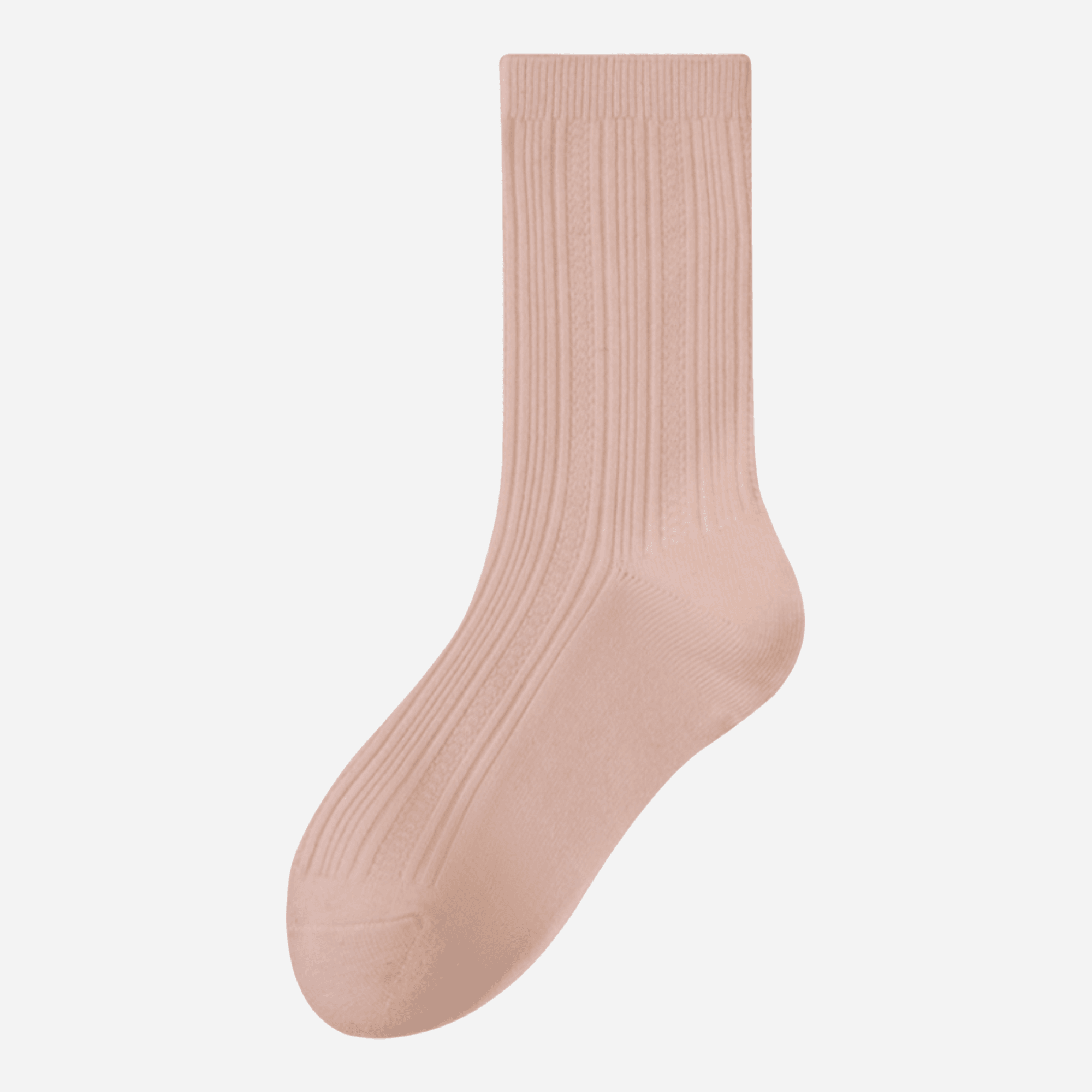 Women's Luxury Wool & Silk Ribbed Socks - Single Pair