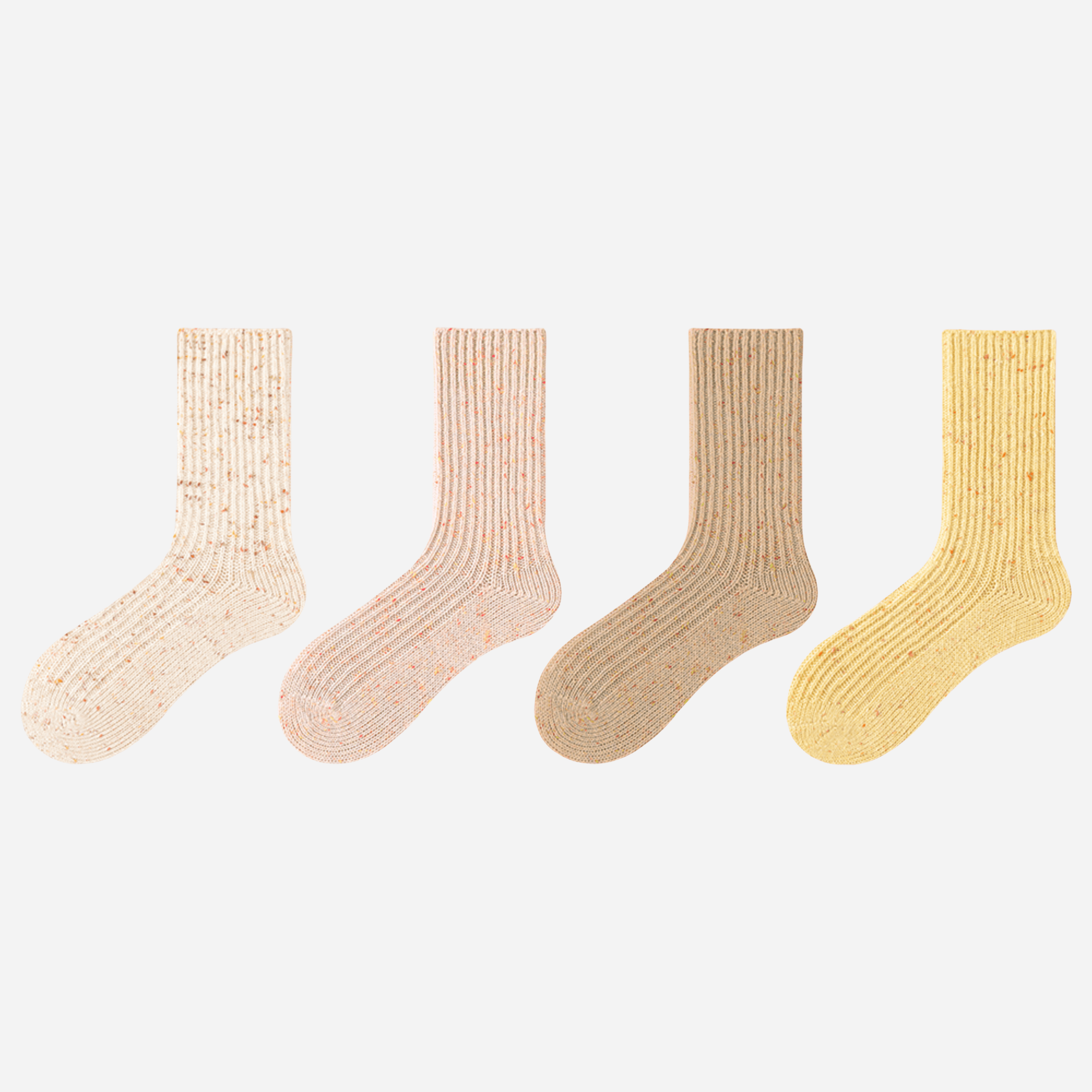Women's Cozy Flecked Ribbed Socks - 4 Pairs